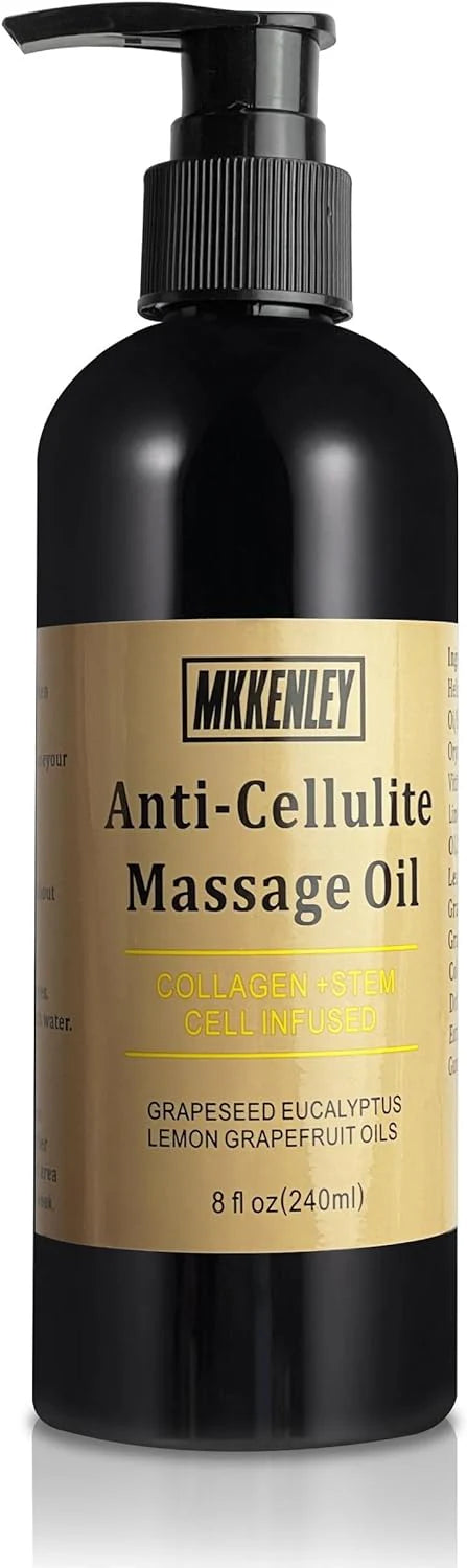 2 PACK - BEST Anti-Cellulite Massage Oil with Collagen & Stem Cells, 8 Fl Oz